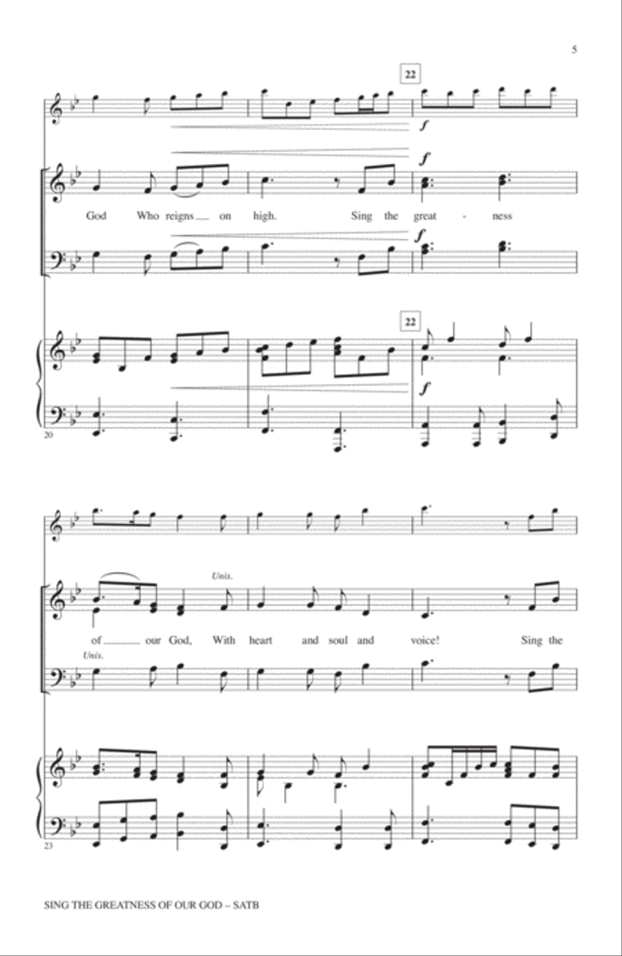 Sing The Greatness Of Our God 4-Part scores gallery preview page 4