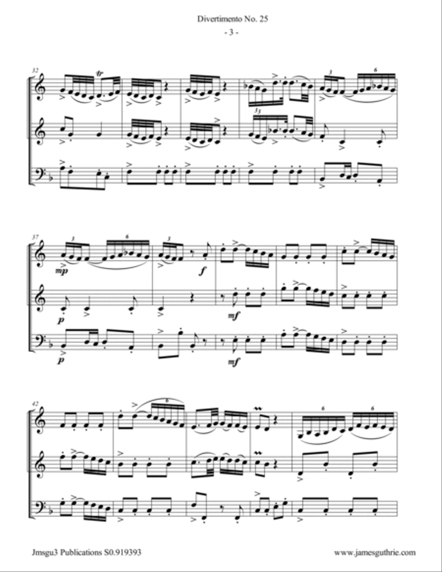 Haydn: Three Brass Trios Haydn: Three Brass Trios Brass Trio scores gallery preview page 3