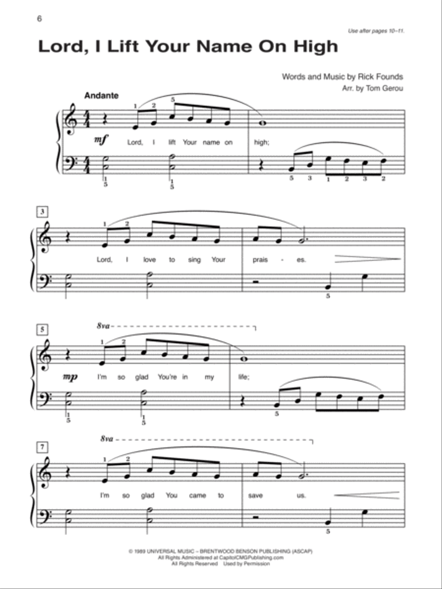Alfred's Basic Piano Course Praise Hits Complete Book 2 & 3 Piano Method scores gallery preview page 2
