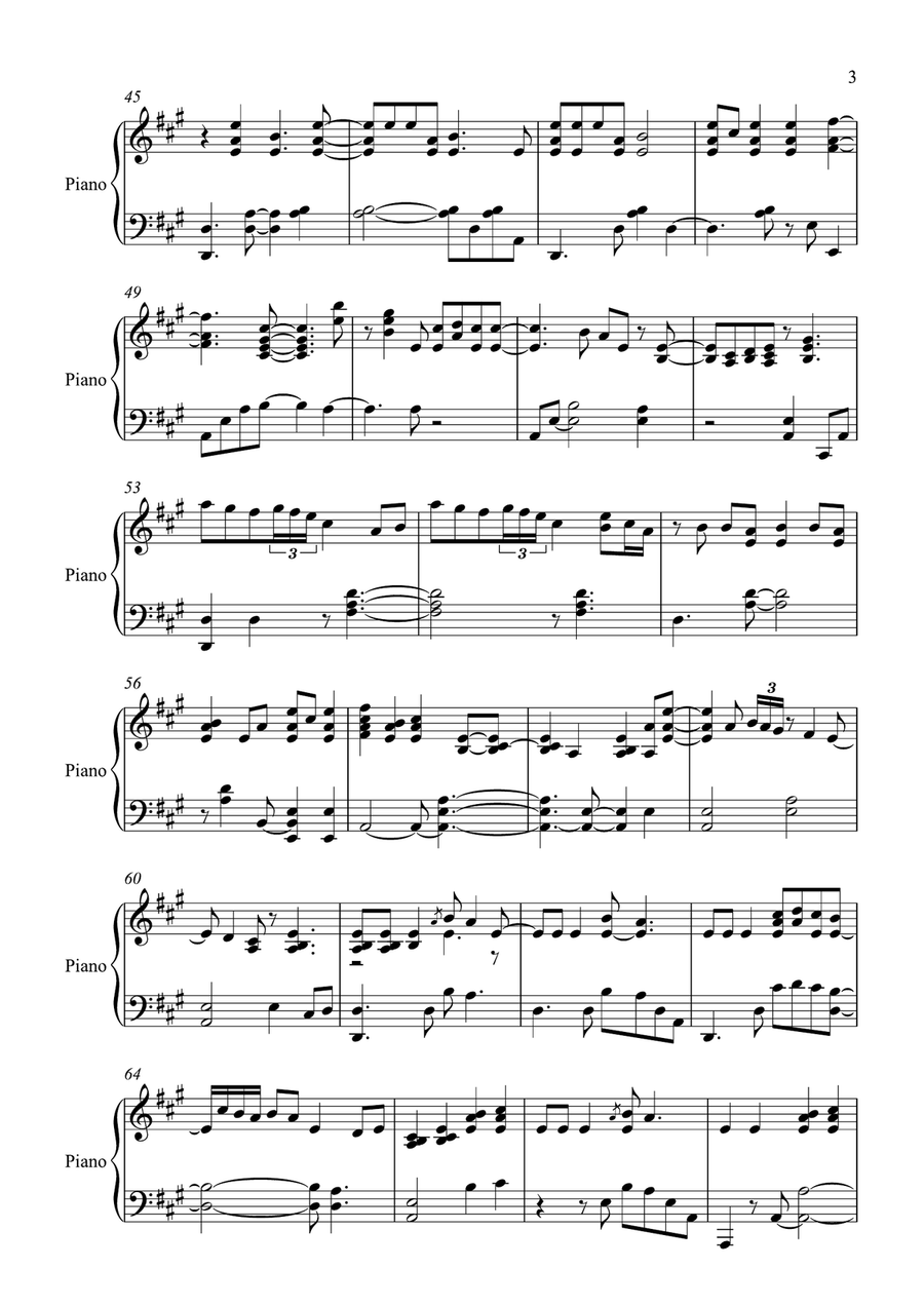 I Don't Think I'm Ok Piano Solo scores gallery preview page 3