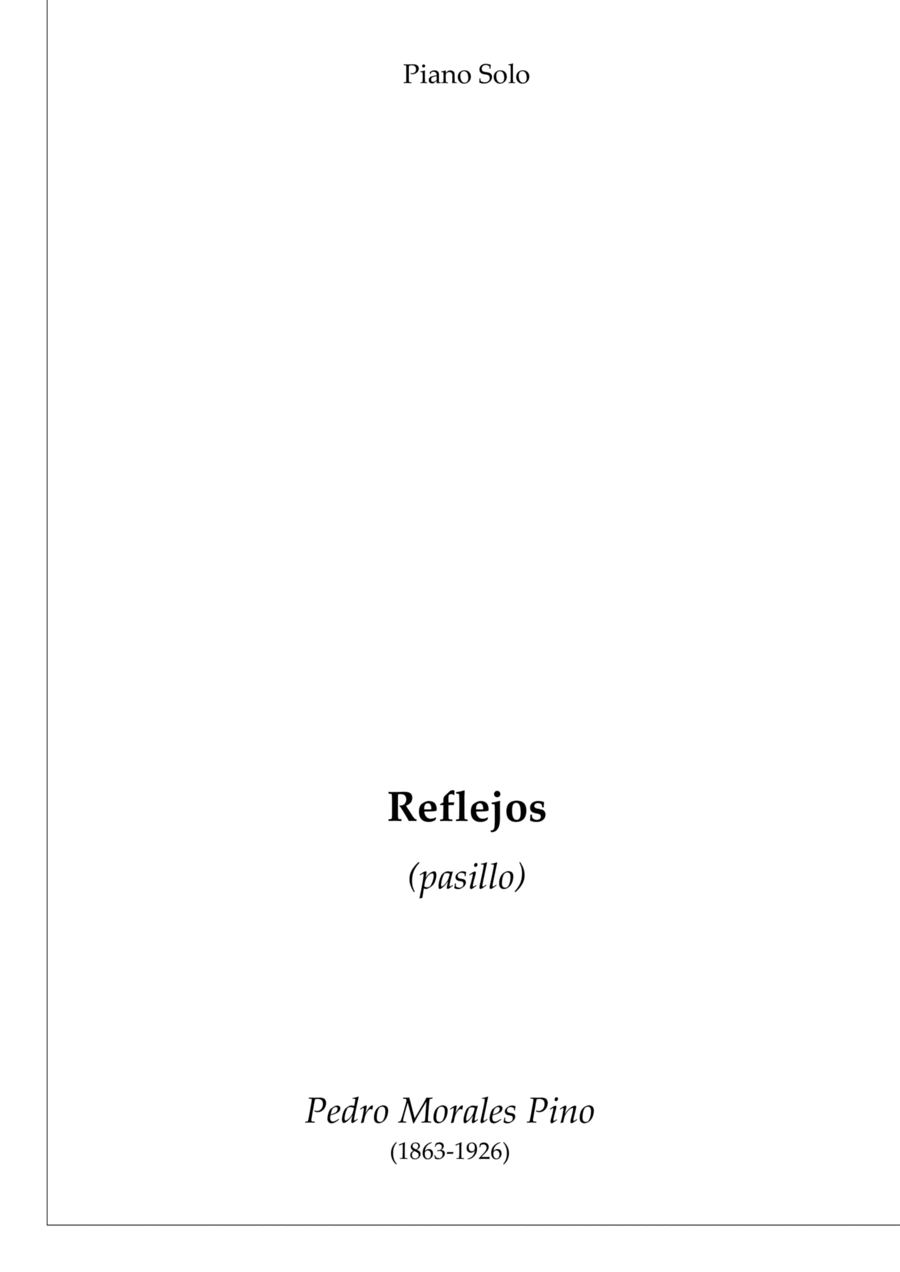 Reflejos (pasillo) (piano solo) Piano Method scores gallery preview page 1