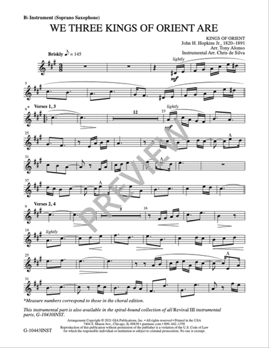 We Three Kings of Orient Are - Instrument edition Guitar scores gallery preview page 4