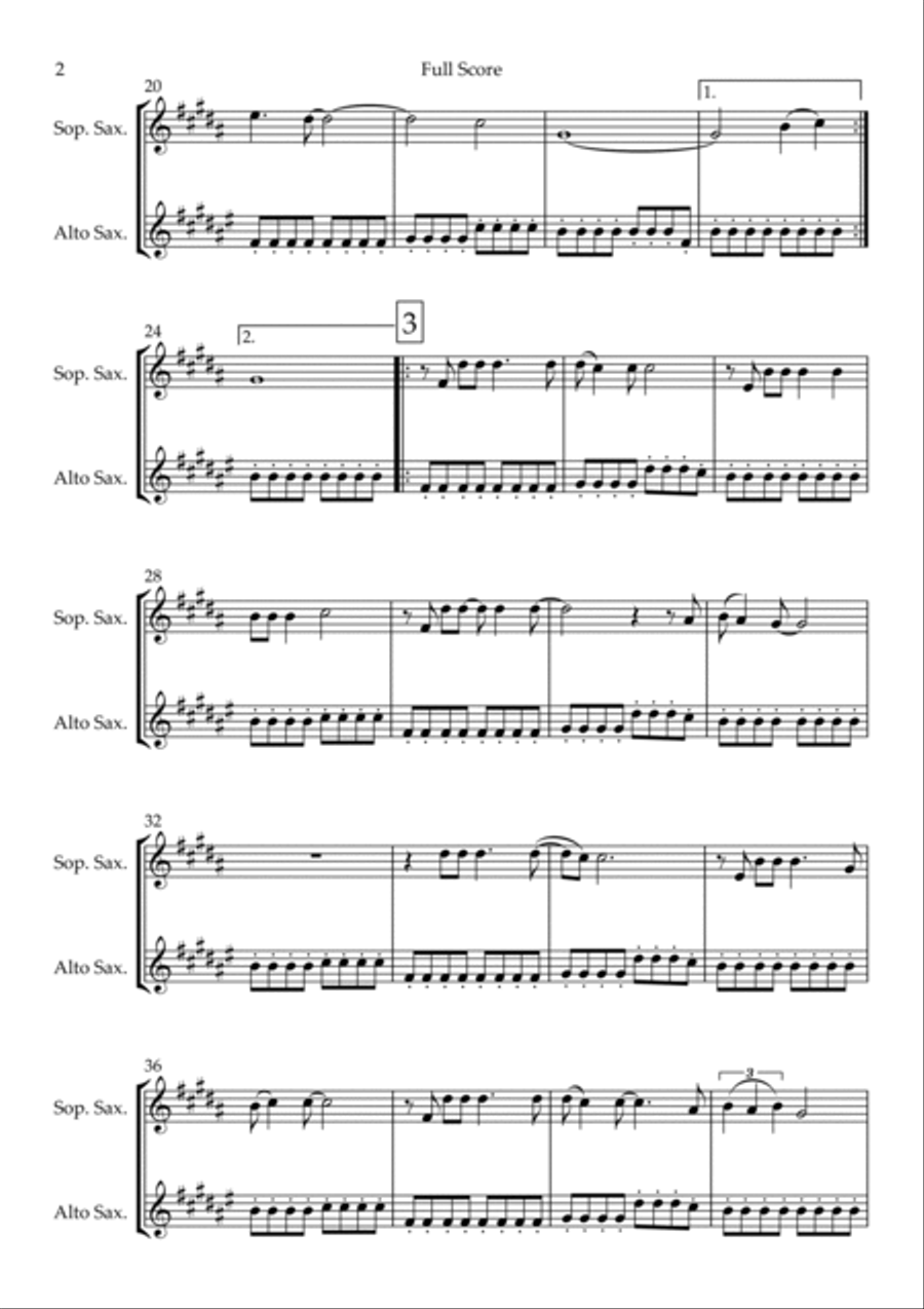 City Of Blinding Lights City Of Blinding Lights Woodwind Duet scores gallery preview page 2