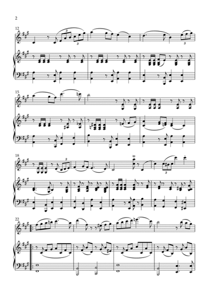 March in A Major for Violin and Piano (score)