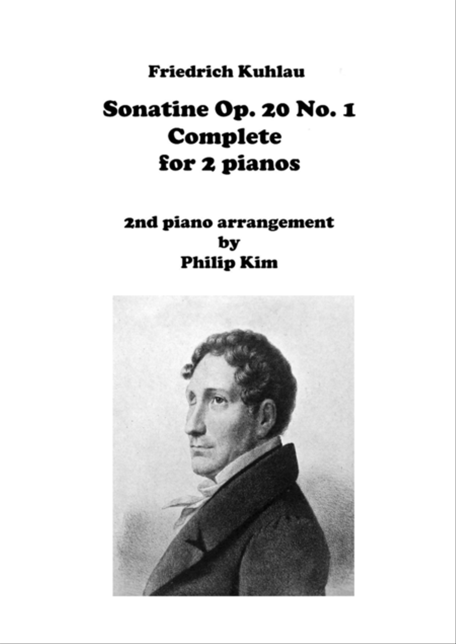 F. Kuhlau Sonatine Op. 20 No. 1 Complete Movements for 2 Pianos 2 Pianos, 4-Hands scores gallery preview page 1