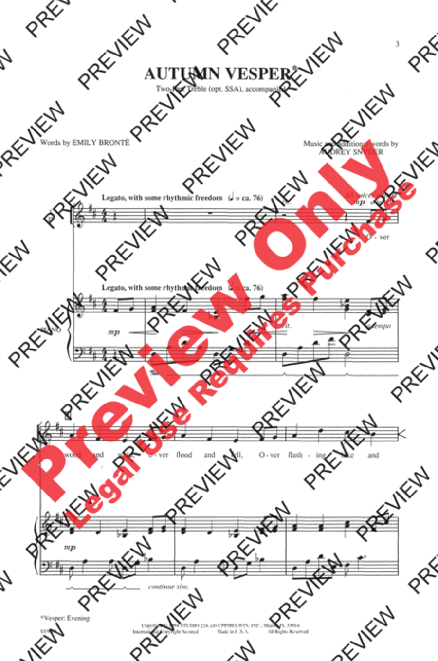 Autumn Vesper 2-Part scores gallery preview page 2