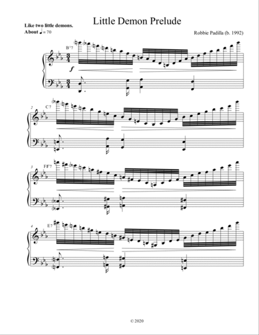 Little Demon Prelude Piano Solo scores gallery preview page 3