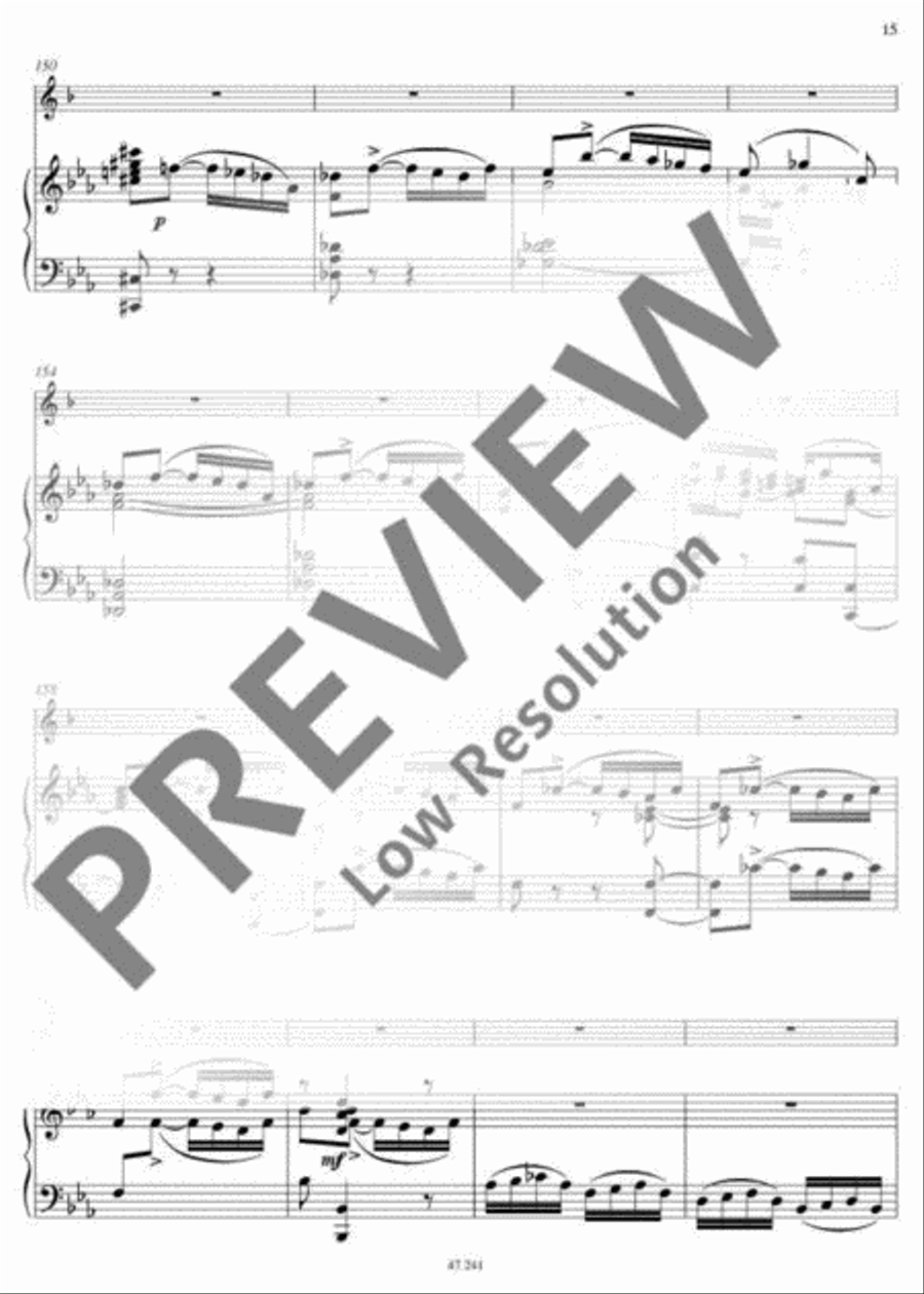 Romance Eb major Clarinet scores gallery preview page 16