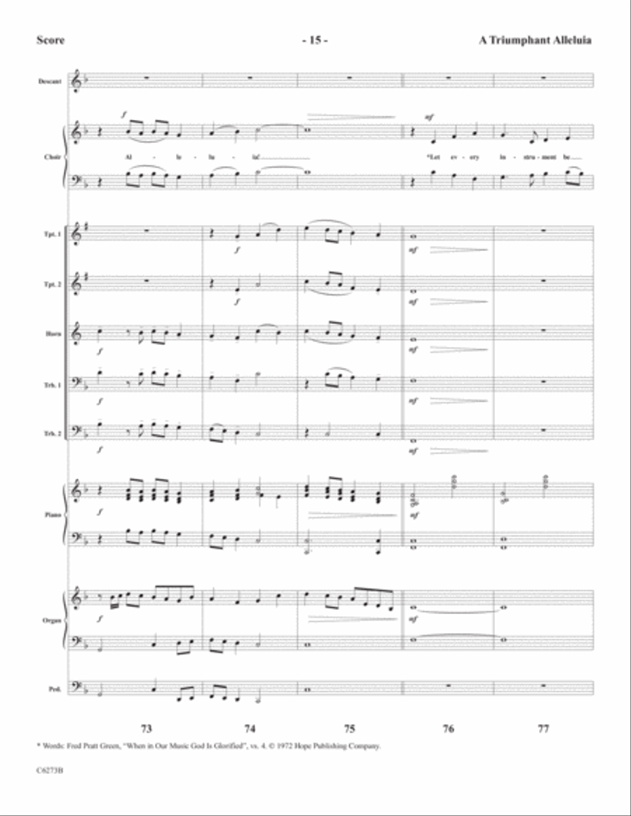 A Triumphant Alleluia Choir scores gallery preview page 17