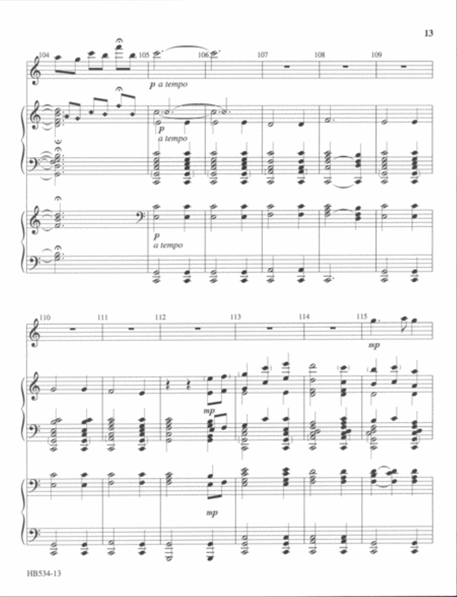 Candlelight Noel - full score Handbell Choir scores gallery preview page 13