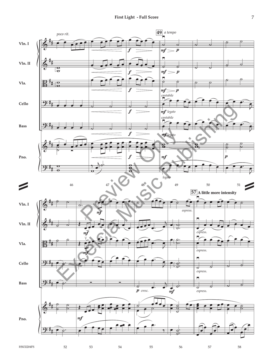 First Light (Score) String Orchestra scores gallery preview page 6