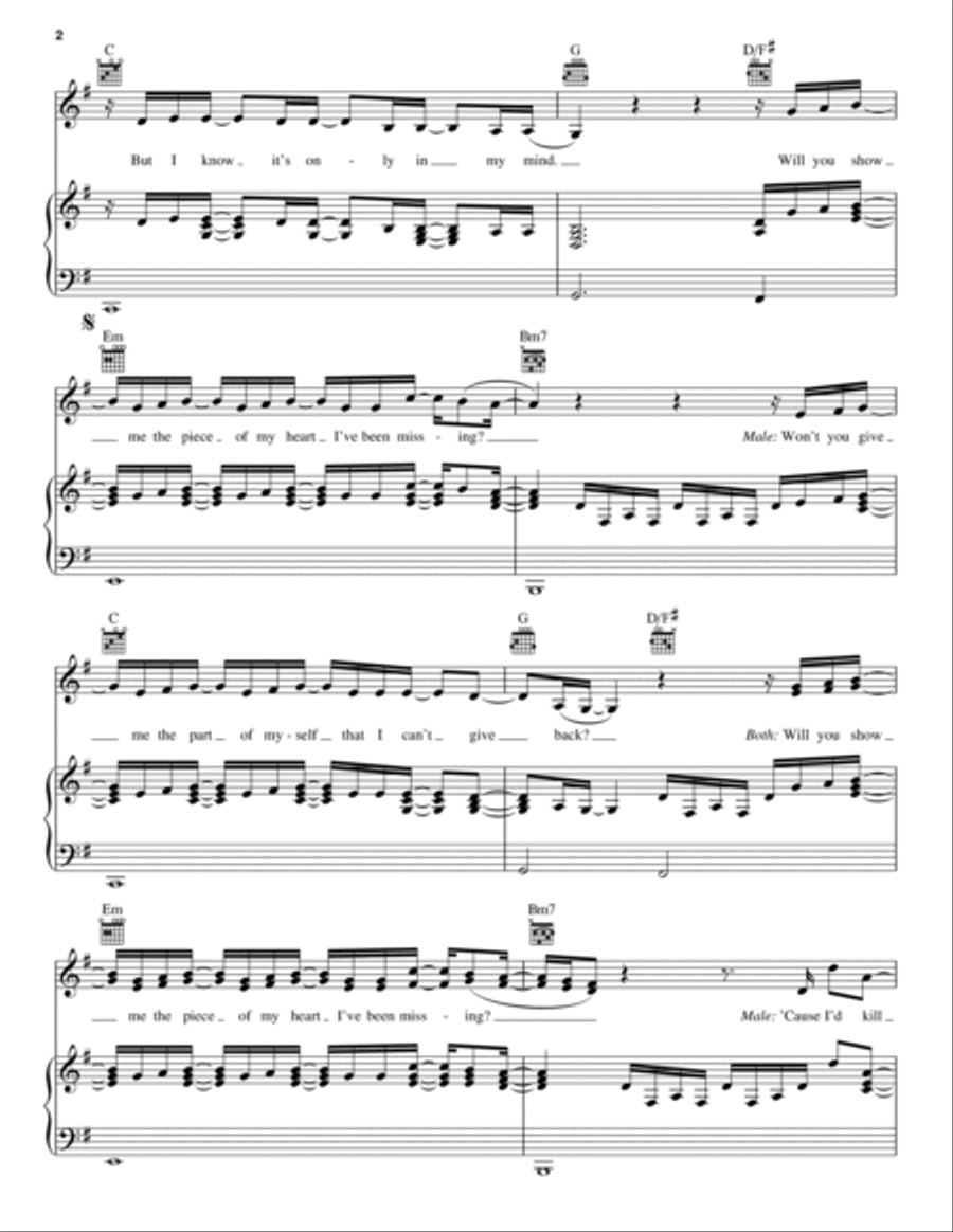 No Peace (feat. YEBBA) Piano, Vocal, Guitar scores gallery preview page 2