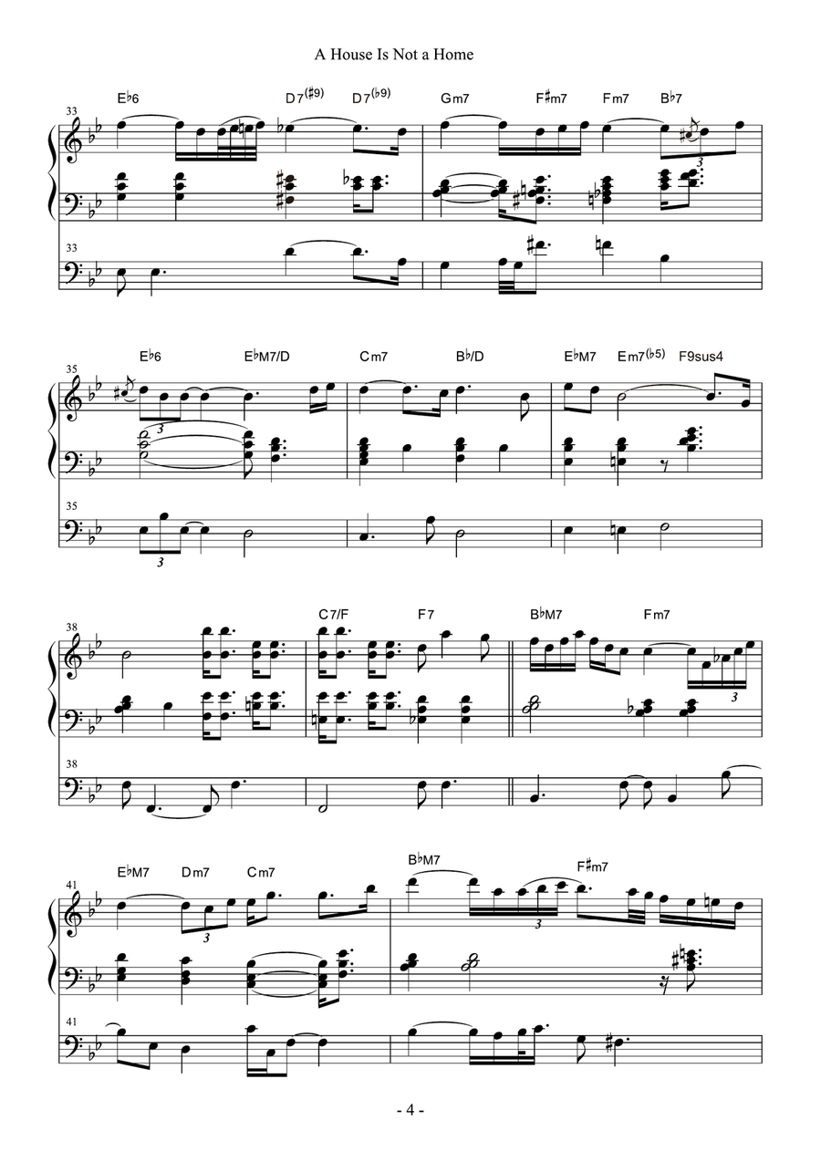 A House Is Not A Home String Duet scores gallery preview page 4
