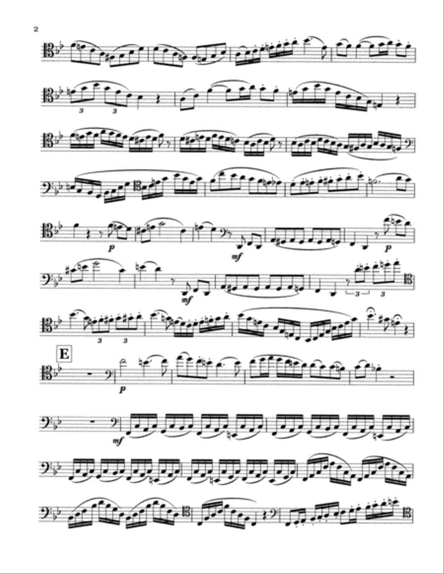 Mozart Bb Clarinet Concerto op. 622 for Bassoon B-Flat Clarinet scores gallery preview page 2