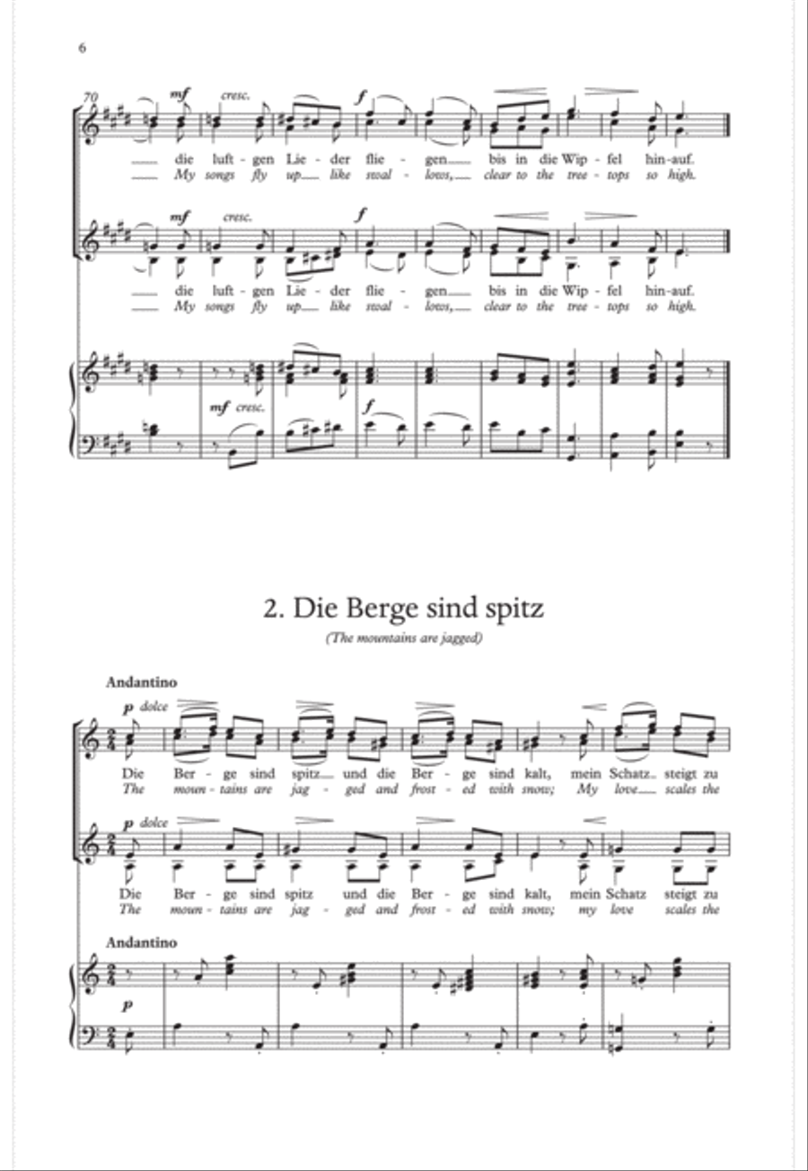 Vier Lieder aus dem Jungbrunnen (Four Songs from The Fountain of Youth) 4-Part scores gallery preview page 6
