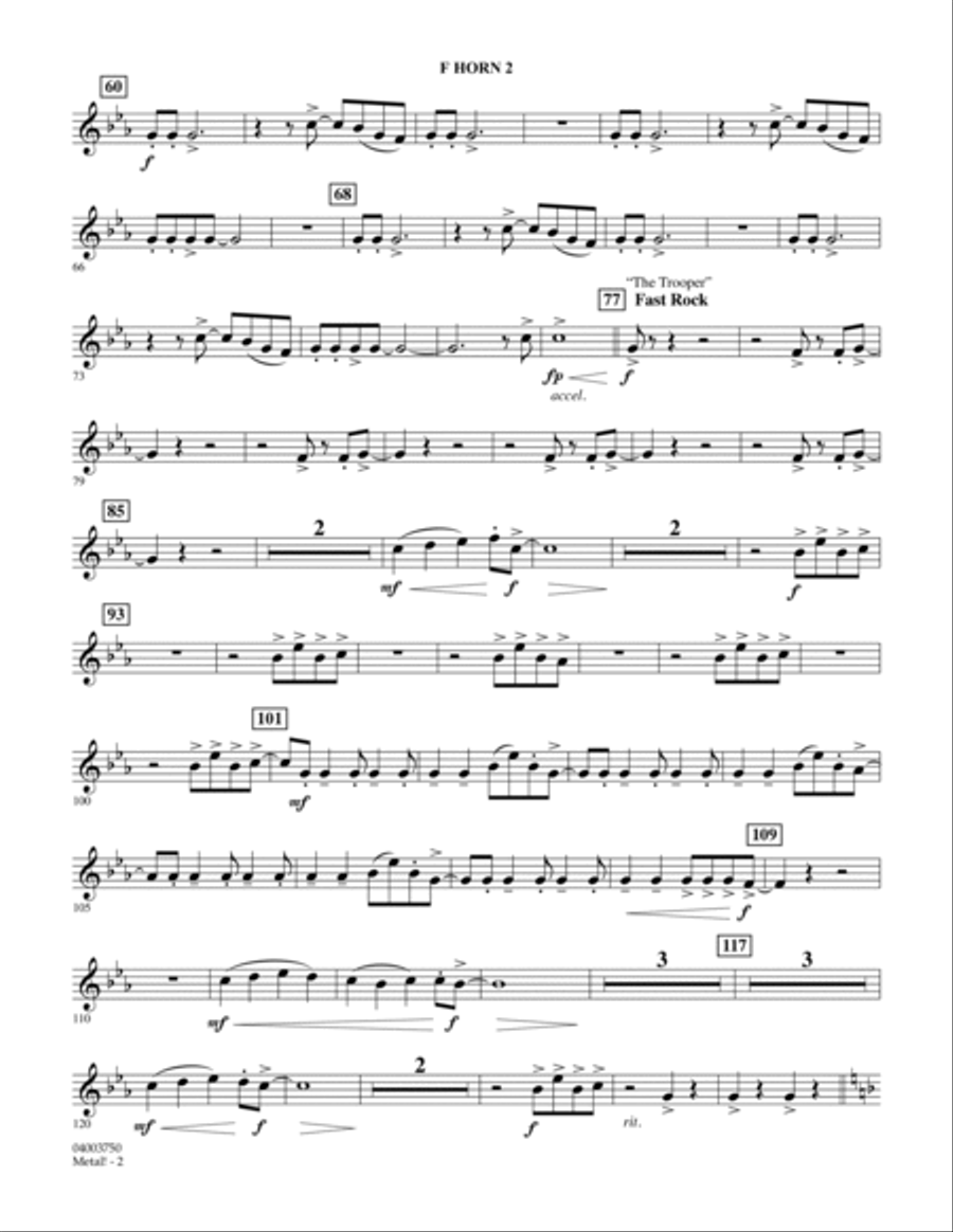 Metal! - F Horn 2 Concert Band scores gallery preview page 2