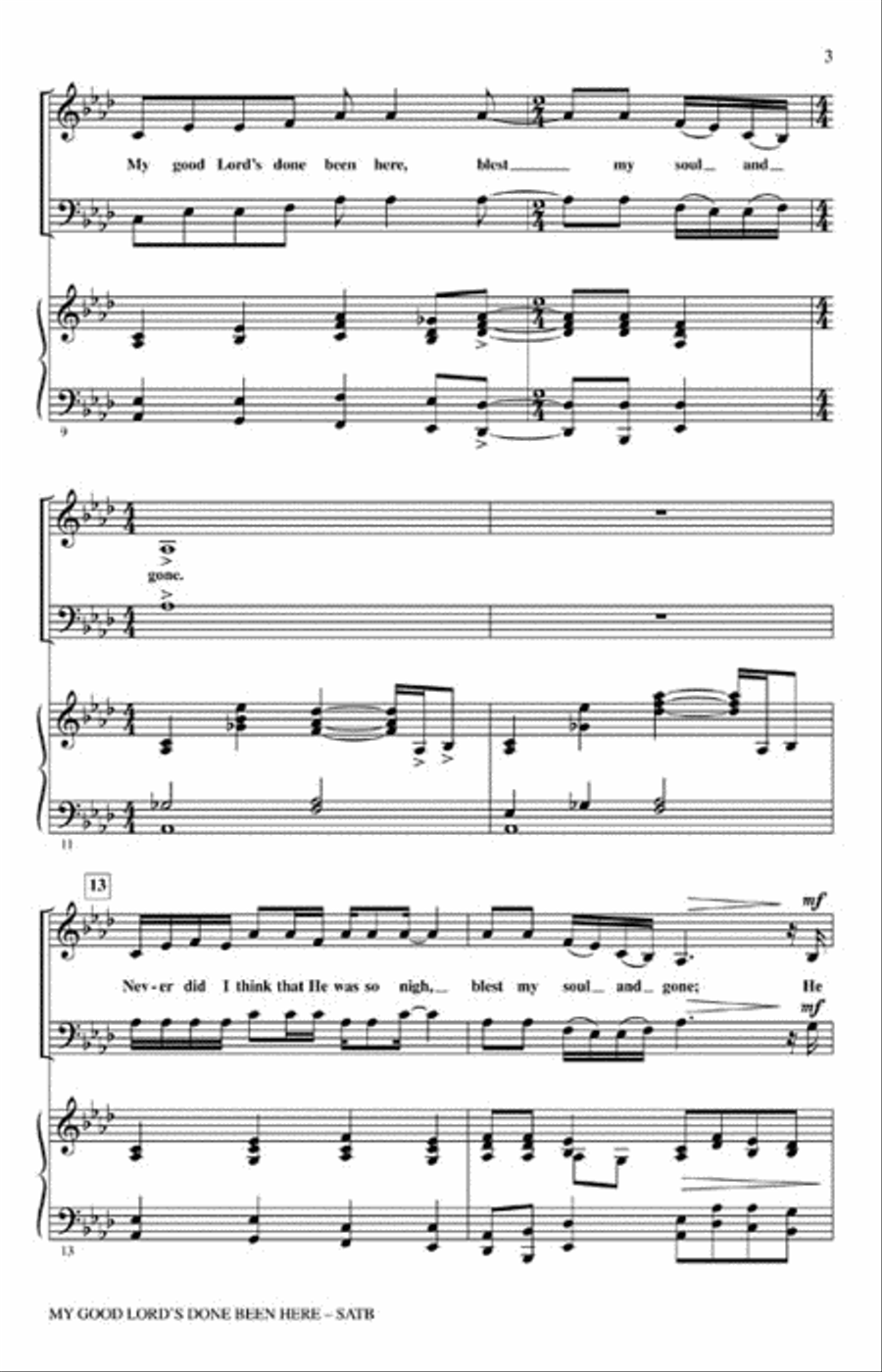 My Good Lord's Done Been Here 4-Part scores gallery preview page 3
