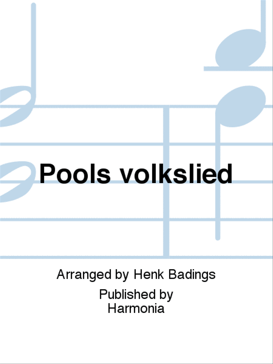 Pools volkslied Pools volkslied 4-Part scores gallery preview page 1
