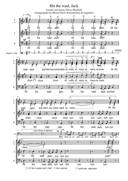 Hit The Road Jack (SATB) image number null