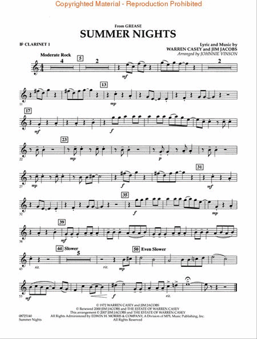 Summer Nights (from Grease) Concert Band scores gallery preview page 5