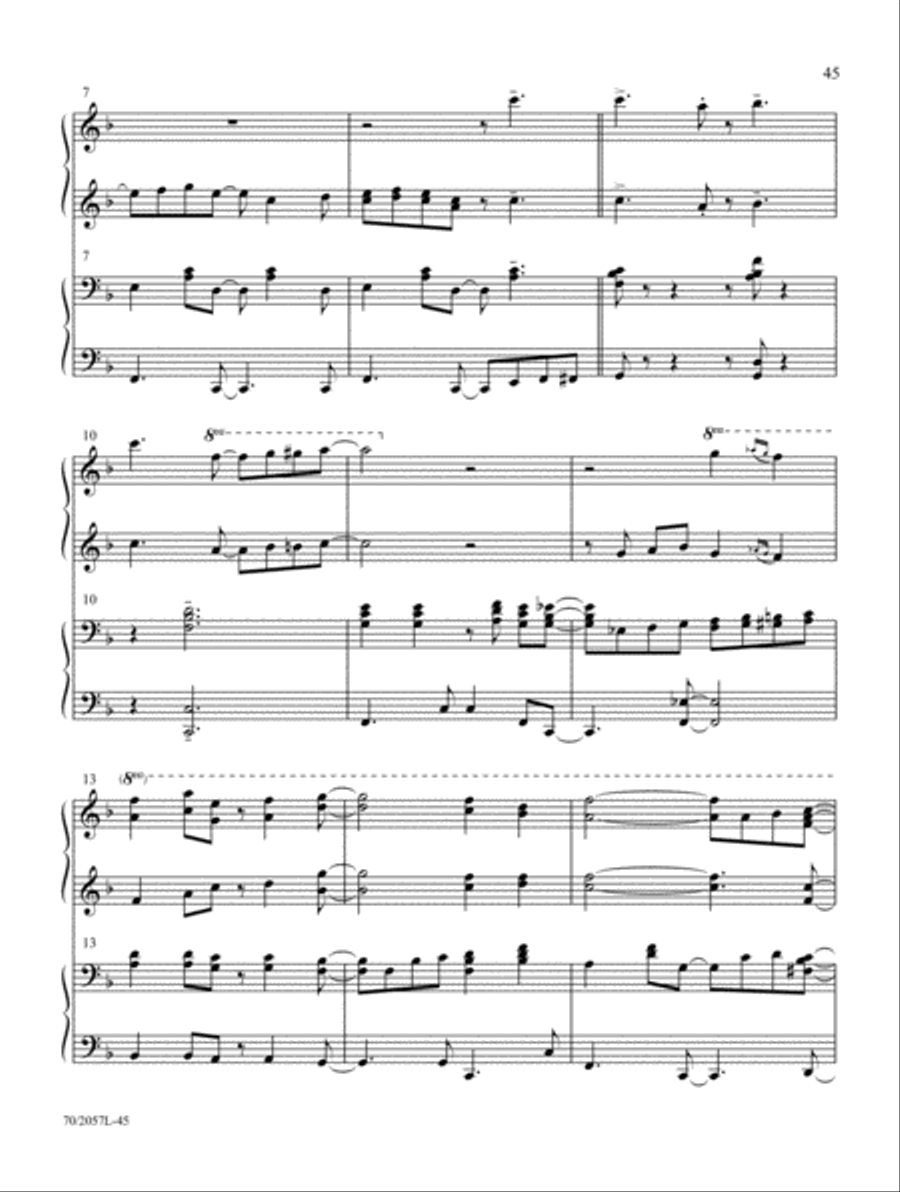Everlasting Arms Piano Duet scores gallery preview page 22