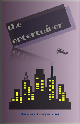 Book cover for The Entertainer by Scott Joplin, Flute and Trumpet Duet
