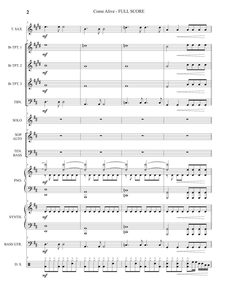 Come Alive Large Ensemble scores gallery preview page 5