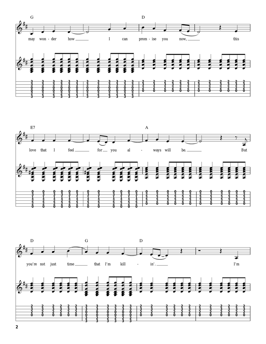 Forever And Ever, Amen Acoustic Guitar scores gallery preview page 2