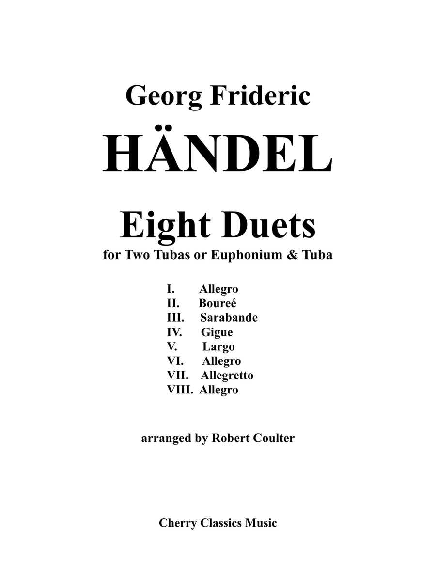 Eight Duets for Euphonium & Tuba or Two Tubas Brass Duet scores gallery preview page 1