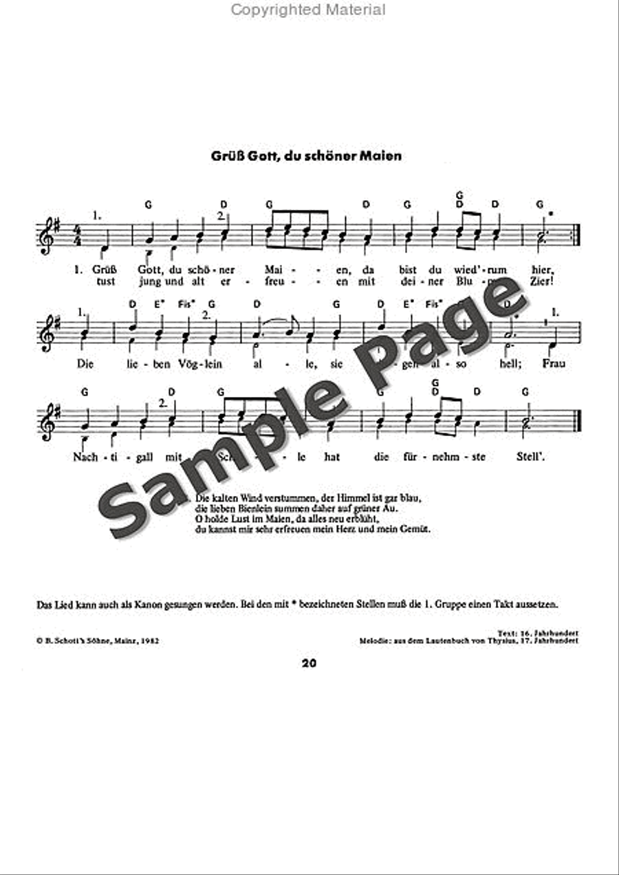 Es tonen die Lieder Recorder scores gallery preview page 21