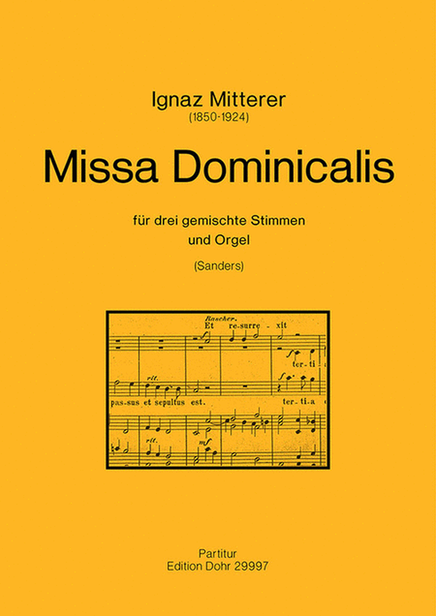 Missa Dominicalis für drei gemischte Stimmen und Orgel