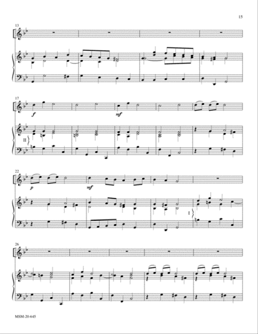 Three English Voluntaries Arranged for Oboe and Organ Clarinet scores gallery preview page 8