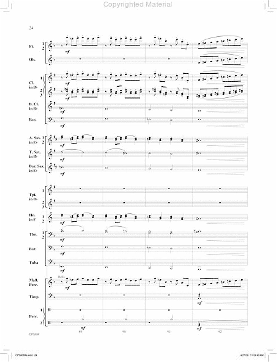 Canonic Fantasy Canonic Fantasy Concert Band scores gallery preview page 25