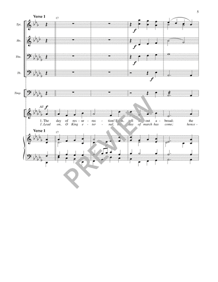 The Day of Resurrection / Lead On, O King Eternal - Full Score and Parts