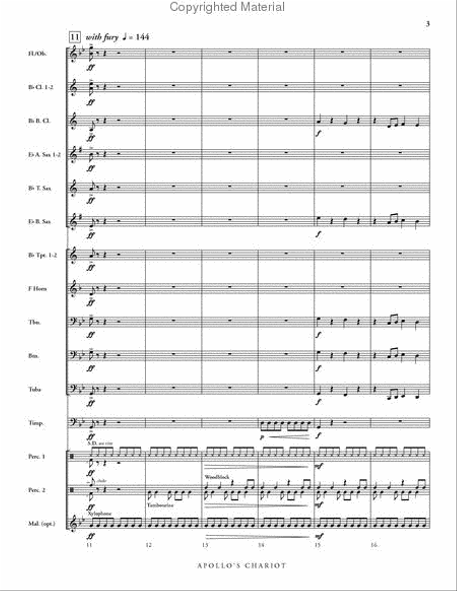 Apollo's Chariot Concert Band scores gallery preview page 4