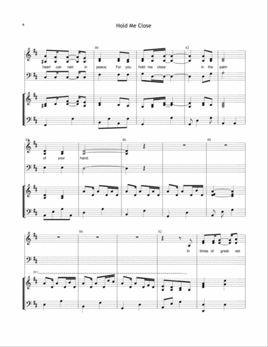 Hold Me Close - Choir Version (includes unlimited license to copy) 3-Part scores gallery preview page 4