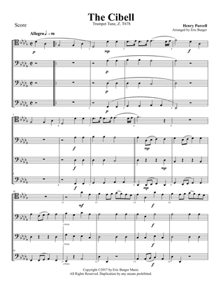 The Cibell (Trumpet Voluntary) for Trombone or Low Brass Quartet