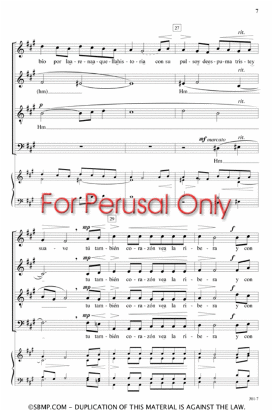 Preguntale a ese mar 4-Part scores gallery preview page 6
