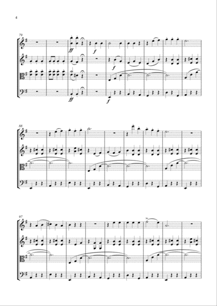 Bring Your Daughter To The Slaughter String Quartet scores gallery preview page 4