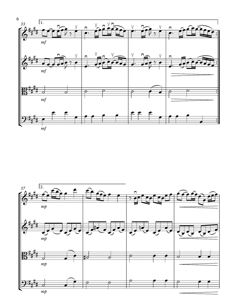 Always Be My Baby String Quartet scores gallery preview page 6