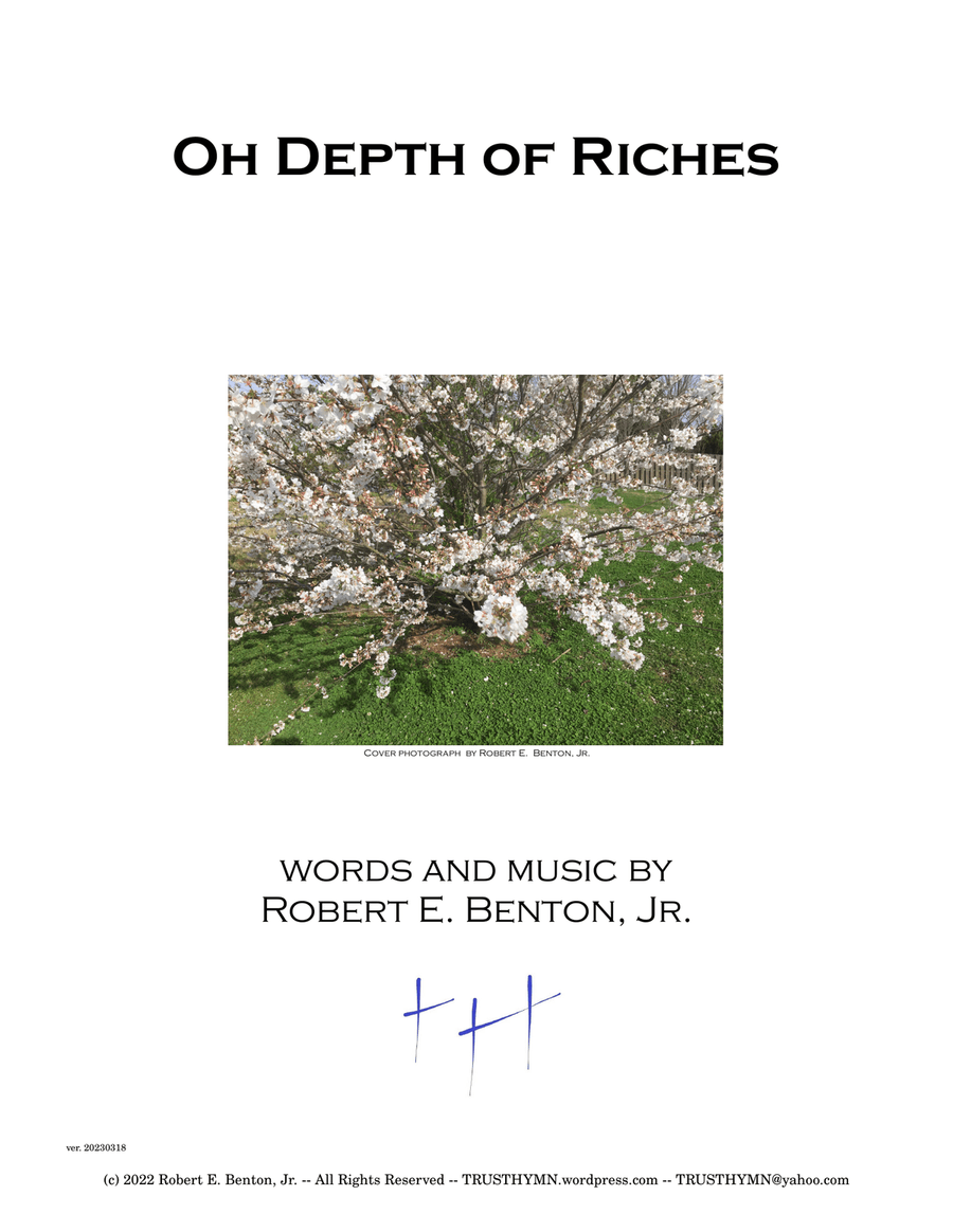 Oh Depth of Riches Piano, Vocal scores gallery preview page 1