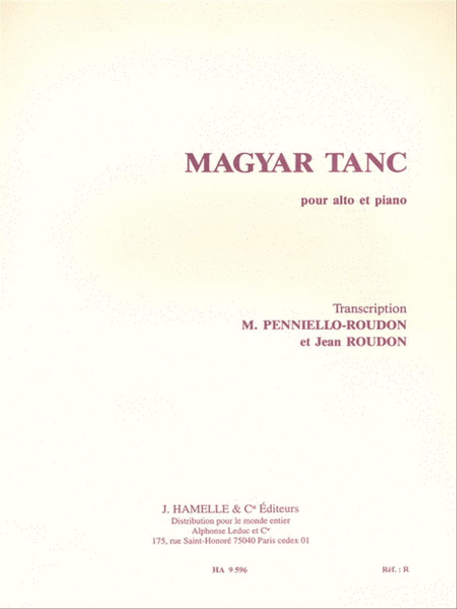 Magyar Tanc (viola & Piano) Piano Accompaniment scores gallery preview page 1