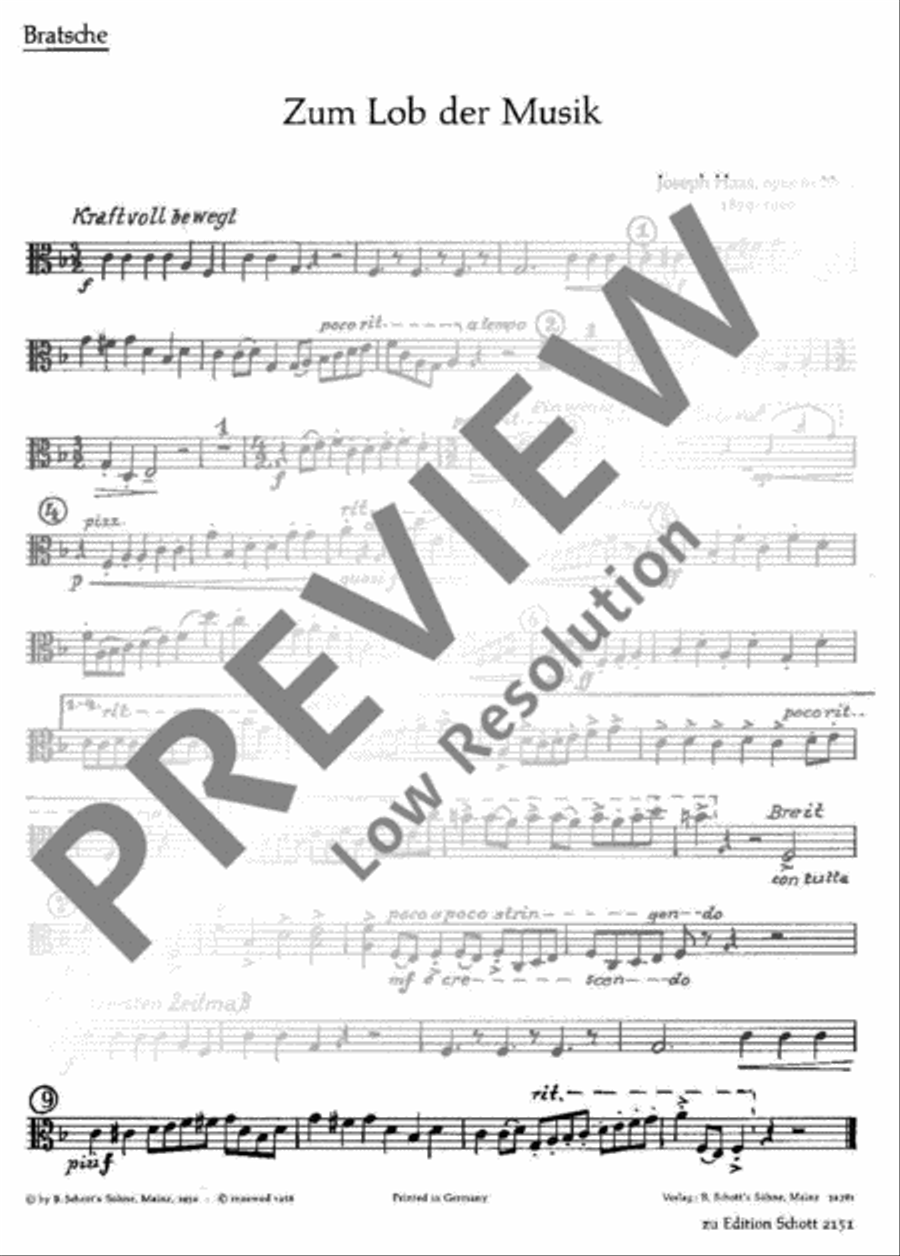 Zum Lob der Musik TB scores gallery preview page 2