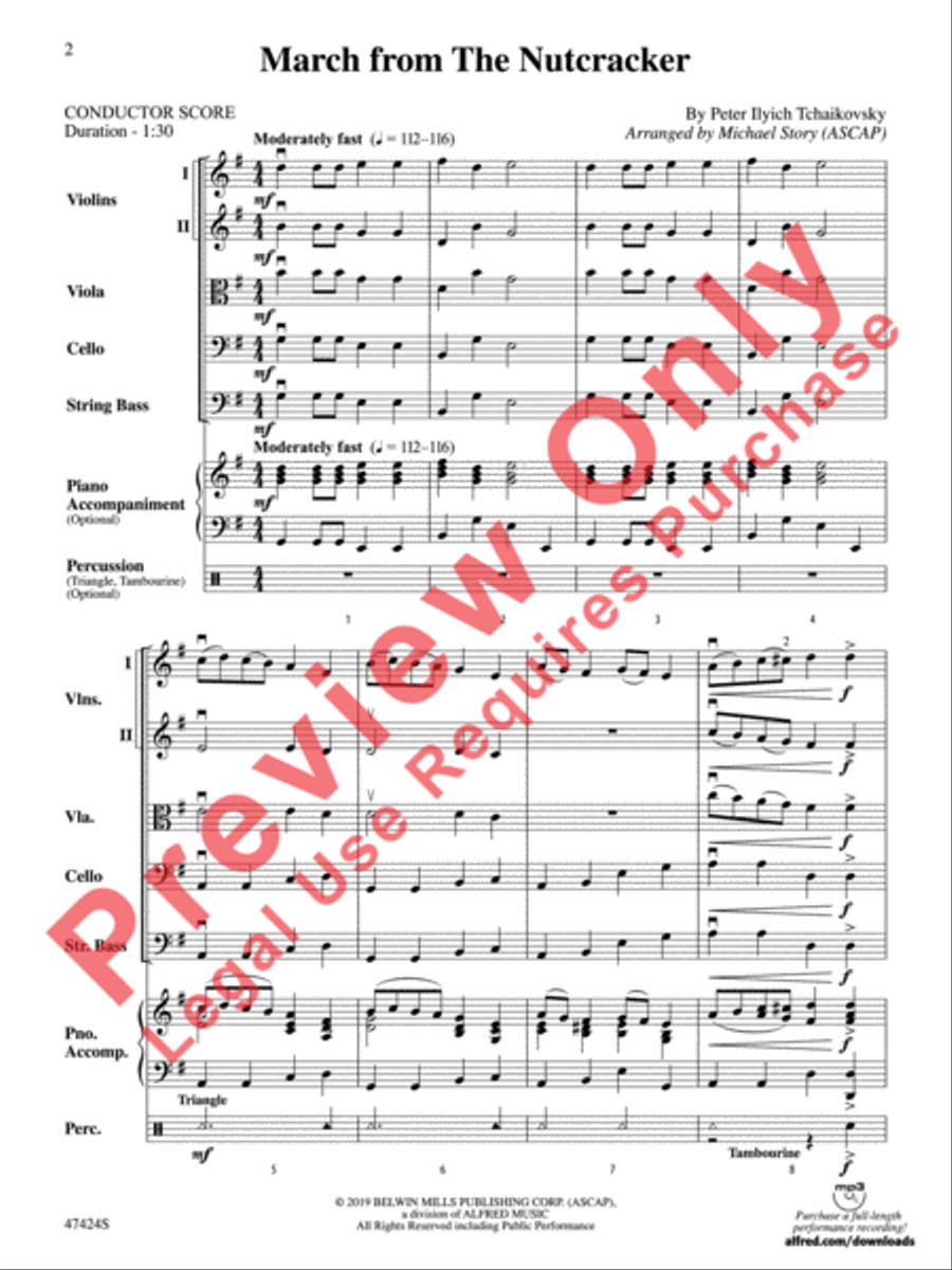 March from The Nutcracker String Orchestra scores gallery preview page 3