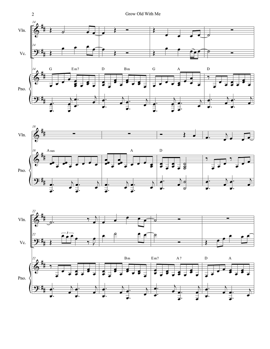 Grow Old With Me Grow Old With Me Piano Trio scores gallery preview page 2