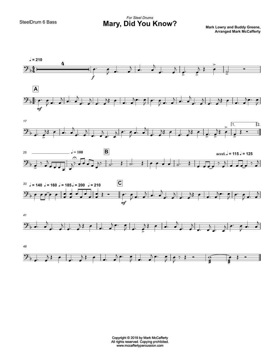 Mary, Did You Know? Percussion Ensemble scores gallery preview page 5