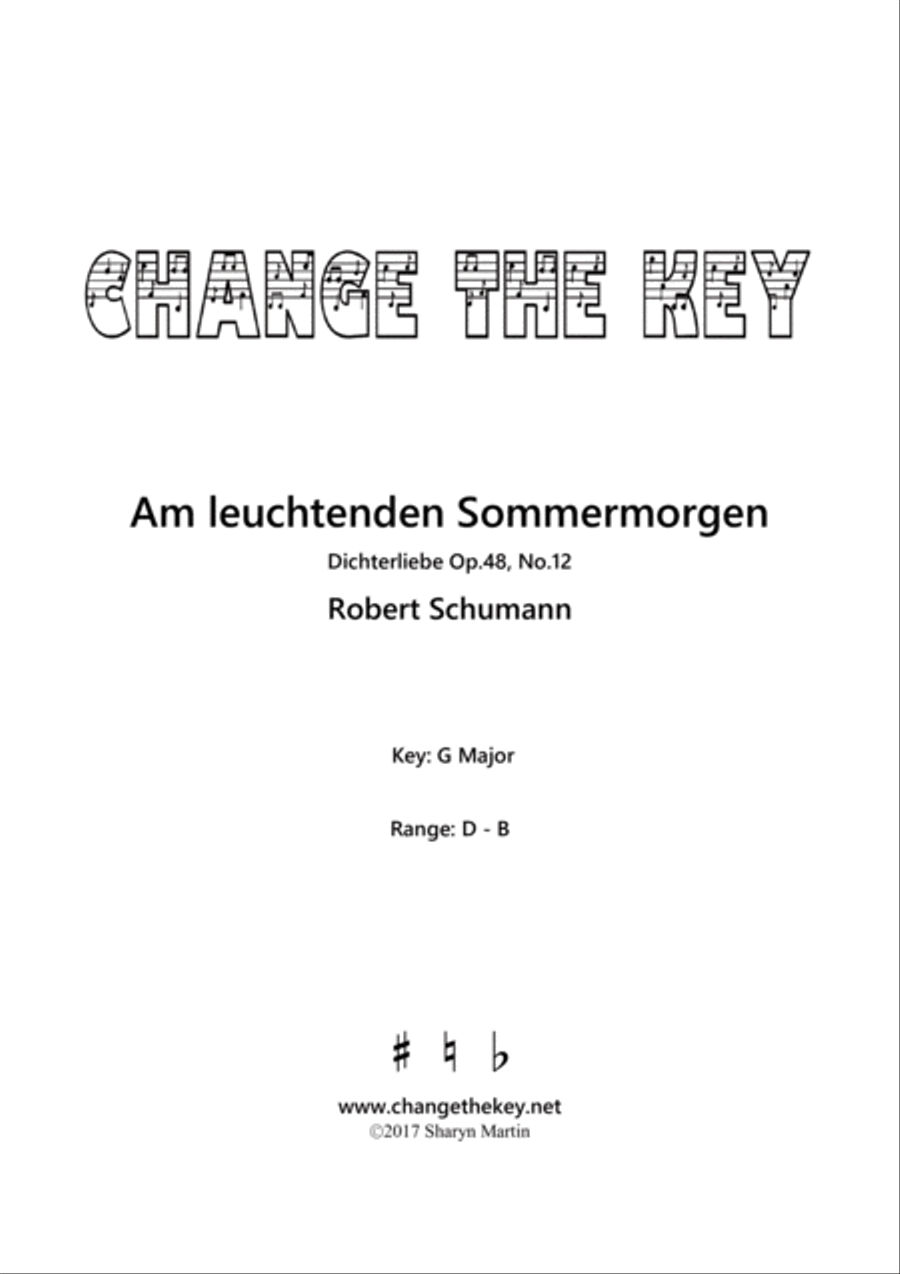 Am leuchtenden Sommermorgen - G Major Am leuchtenden Sommermorgen - G Major Voice Solo scores gallery preview page 1
