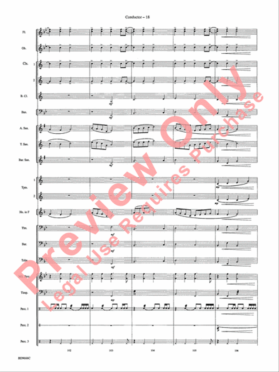 Hymnsong Variants Concert Band scores gallery preview page 21