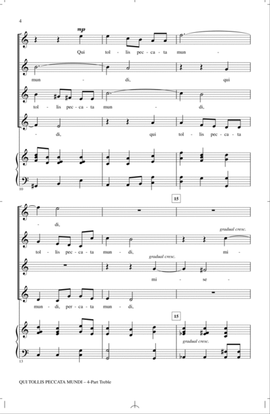 Qui Tollis Peccata Mundi Qui Tollis Peccata Mundi 4-Part scores gallery preview page 2