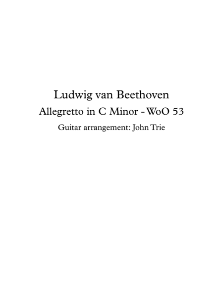 Allegretto in C minor - WoO 53 - tab image number null